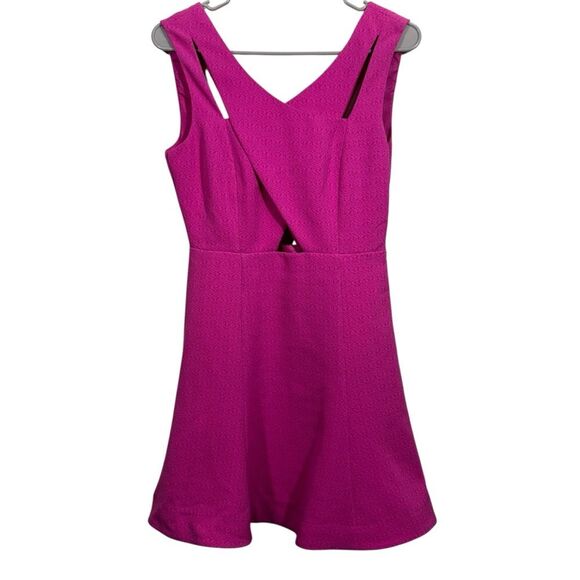 J.O.A. for Anthropologie Fuschia Pink Cut Out Mini Dress - Picture 1 of 4
